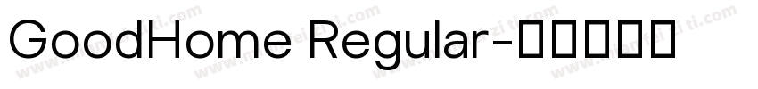 GoodHome Regular字体转换